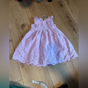 Blueberi Boulevard Baby Girls Ruffle-Trim Eyelet Border Cotton Dress 24 month